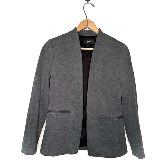 J. Crew | Gray Going-Out Blazer In Stretch Twill Size 4 - Picture 2 of 11